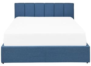 Manželská postel 140 cm Dabria (modrá) (s roštem) (s úl. prostorem). 1078646