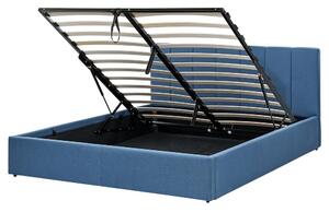 Manželská postel 160 cm Dabria (modrá) (s roštem) (s úl. prostorem). 1078647