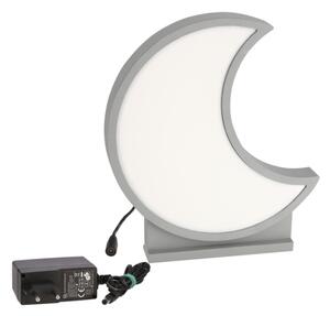 LED Dětská stolní lampa MOON LED/12W/230V šedá