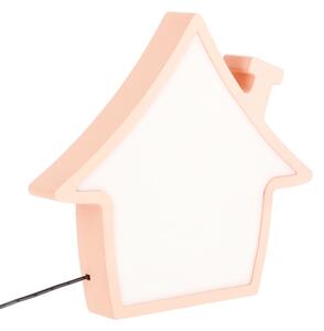 LED Dětská stolní lampa HOUSE LED/10W/230V růžová