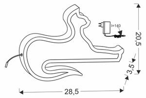 LED Dětská stolní lampa CAT LED/13W/230V černá