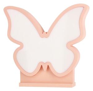 LED Dětská stolní lampa BUTTERFLY LED/14W/230V růžová