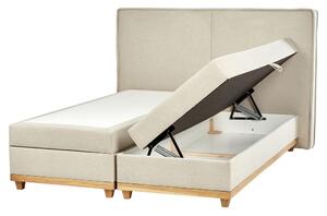 Manželská postel 160 cm Despina (béžová) (s roštem a matrací) (s úl. prostorem). 1078672
