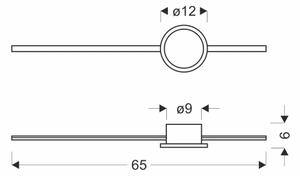 LED Nástěnné svítidlo BATUTA LED/12W/230V zlatá