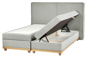 Manželská postel 160 cm Despina (šedá) (s roštem a matrací) (s úl. prostorem). 1078674