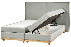 Manželská postel 180 cm Despina (šedá) (s roštem a matrací) (s úl. prostorem). 1078673