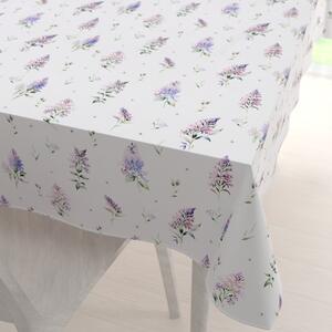 Biante Teflonový obdélníkový ubrus TF-105 Šeříky na bílém 140x220 cm