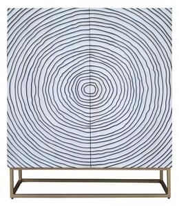 Vysoká komoda ZEN CIRCLE 120 CM masiv mango - bílá / černá Nábytek | Úložné prostory | Komody | Vysoké