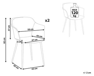 Set 2 ks jídelních židlí Eleni (šedá). 1078709