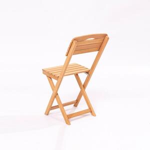 Dřevěná zahradní židle v přírodní barvě – Floriane Garden