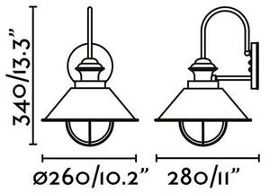 FARO 71128 NÁUTICA-P nástěnná lampa, rezavá - FARO