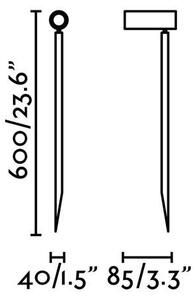 SETH 600 černá lampa se zápichem H 60cm - FARO
