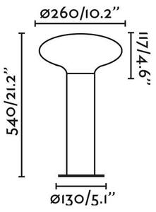 BLUB'S sloupková lampa, tmavě šedá, H610 - FARO
