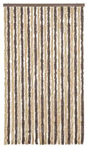 Závěs proti hmyzu tmavě hnědý a béžový 100 x 230 cm žinylka