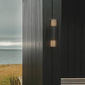 Nordlux Venkovní nástěnné svítidlo Aludra Double Seaside, hliník, černé, 2 žárovky., stmívatelný, Černá, Hliník