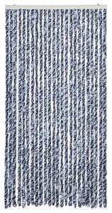 Závěs proti hmyzu modrý a bílý 100 x 200 cm žinylka