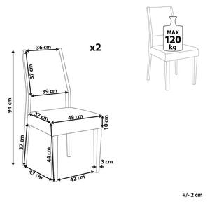 Set 2 ks jídelních židlí Eulalia (tmavé dřevo). 1078725