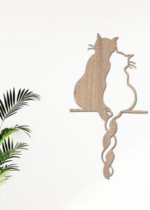 Dřevo života | Dřevěná dekorace Kočičí láska | Rozměry (cm): 22x40 | Barva: Ořech