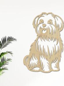 Dřevo života | Dřevěný obraz Maltézského psíka | Rozměry (cm): 26x40 | Barva: Javor