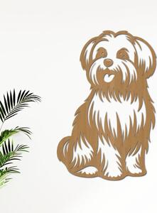 Dřevo života | Dřevěný obraz Maltézského psíka | Rozměry (cm): 26x40 | Barva: Buk