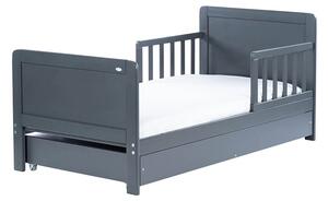 Dětská postel se zábranou a šuplíkem Drewex Olek 140x70 cm grafit