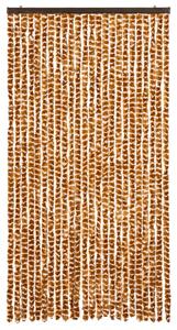 Závěs proti hmyzu okrový a bílý 100 x 230 cm žinylka