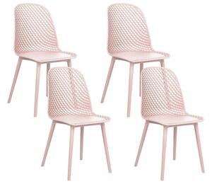 Set 4 ks jídelních židlí Erielle (růžová). 1078734