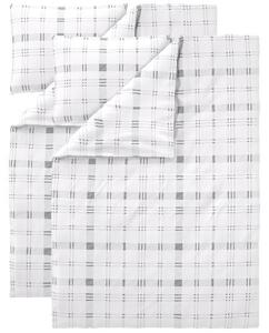 Livarno® Sada ložního povlečení z jemného flanelu, 140 x 200 cm, 70 x 90 cm, 2dílná, kostka (800014576)