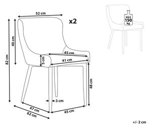 Set 2 ks jídelních židlí Ephraim (světlobéžová). 1078779