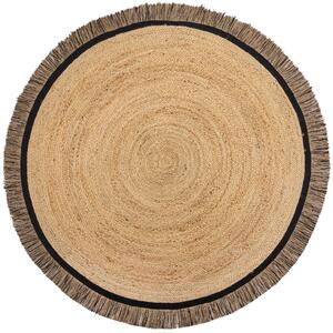Flair Rugs Kusový koberec Kahana Black kruh - 180x180 (průměr) kruh cm
