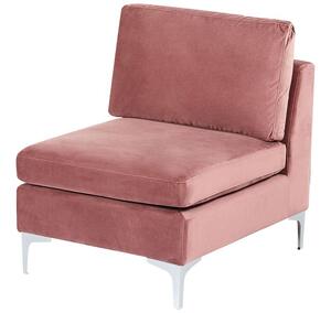 Rohová sedací souprava s taburetkou Eldridge (tmavě růžová) (P). 1078803