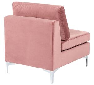 Rohová sedací souprava s taburetkou Eldridge (růžová) (P). 1078801