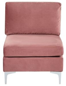 Rohová sedací souprava s taburetkou Eldridge (tmavě růžová) (L). 1078797