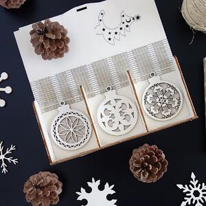 SENTOP | Vánoční ozdoby ze dřeva a plastu, vánoční dekorace dřevěné, dřevěné doplňky PR0107-Christmas decoratio HEU-