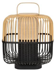 Stolní lampa Forestier, Bamboo Square M, Černá, Obývací pokoj, Bambus, Design