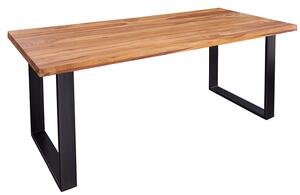 Jídelní stůl Iron Craft II 180cm Sheeshamové dřevo hnědý 45mm