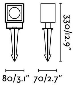 SOBEK LED bodové svítidlo, černá, se zápichem - FARO