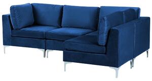 Rohová sedací souprava Eldridge (sametově modrá) (L). 1078792