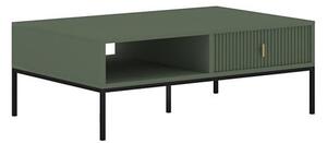Konferenční stolek SUE 104x68 cm zelená/černá