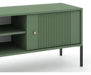 Televizní stolek LUE 155x39 cm zelená/černá