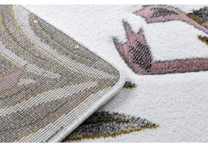 Dywany Luszczow Kusový koberec ZAHRADA, PLAMEŇÁCI, LISTY MONSTERY, krémový Rozměr koberce: 120 x 170 cm
