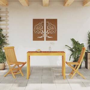 Zahradní jídelní stůl 110 x 55 x 75 cm masivní akáciové dřevo