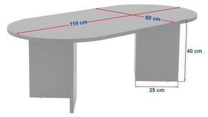 Konferenční stolek NEL 119x60 cm bílá