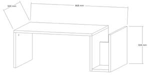 Konferenční stolek MONEL 87x50 cm bílá