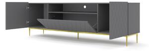BIM TV stolek Diuna 193 cm, grafit mat + zlatá