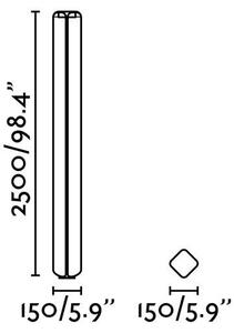 BU-OH 2500 sloupková lampa, tmavě šedá - FARO