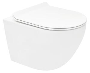Wc s prkénkem softclose závěsné bílé vírové WC01T