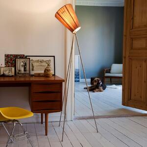 Stojací Lampa Northern, Oslo Wood, stmívatelné, Béžová, Obývací pokoj, Tkanina / Textil, Design