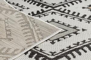 Dywany Luszczow Kusový koberec SISAL COOPER Aztécký, Etno 22262 ecru / černý Rozměr koberce: 80 x 150 cm