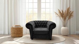 KŘESLO CHESTERFIELD, textil, kompozitní dřevo, antracitová Livetastic - Online Only křesla & taburety, Online Only